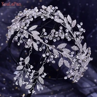 youlapan hp398 handmade bridal crown bridal hair accessories wedding party silver headband luxury wedding jewelry headwear
