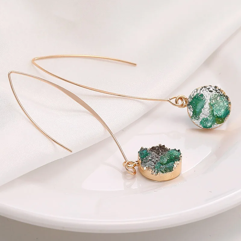 Женские круглые серьги-подвески в богемном стиле длинные висячие серьги ручной