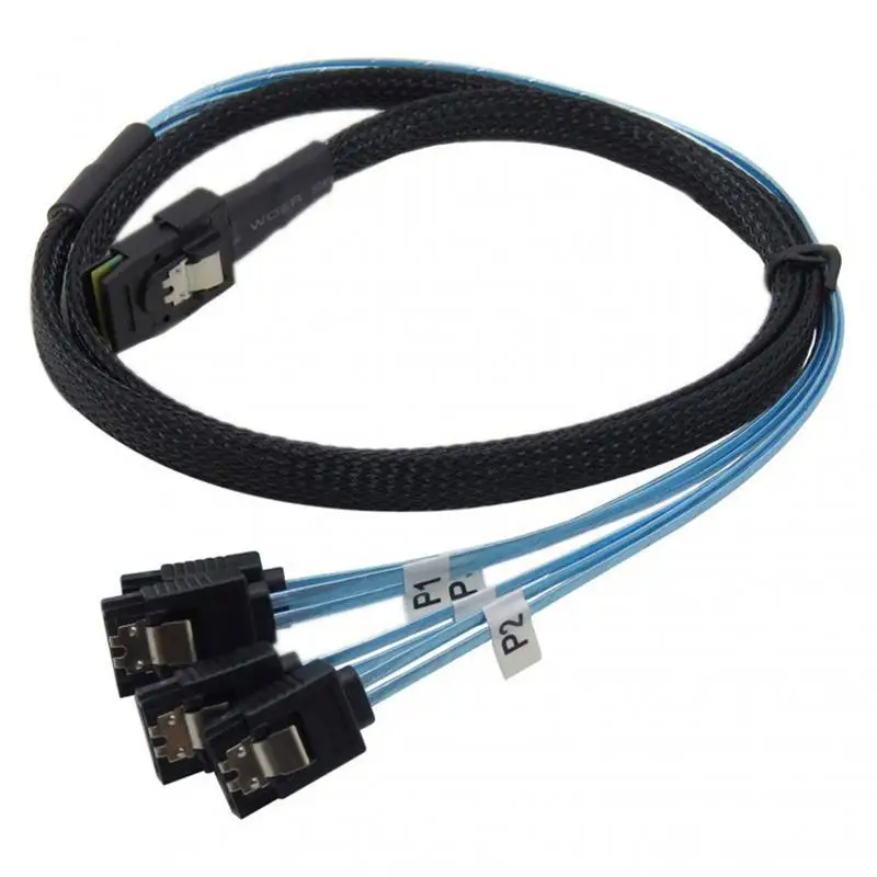 Кабель SAS SATA Mini-SAS SFF-8087 к 4 кабель Mini 4i SFF8087 36P 7P 12 Гбит/с 50 см/1 м данные жесткого диска
