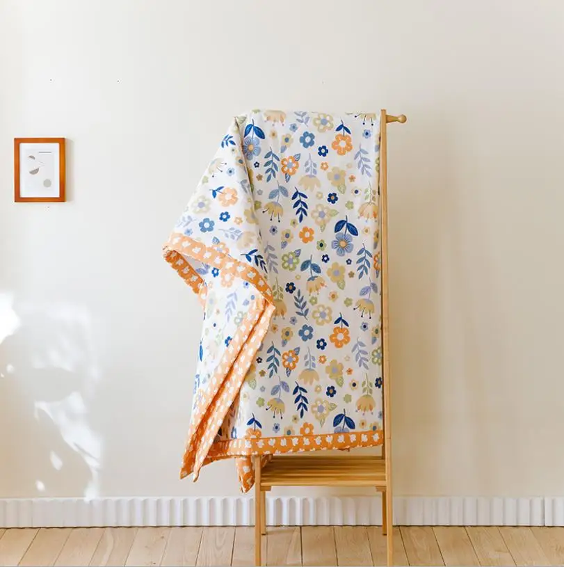 Offerte Trapunta Lavata Estiva Poliestere Aria Condizionata Trapunta Morbida Traspirante Coperta Fresca Coperta Sottile Stampa Copriletto Copriletto