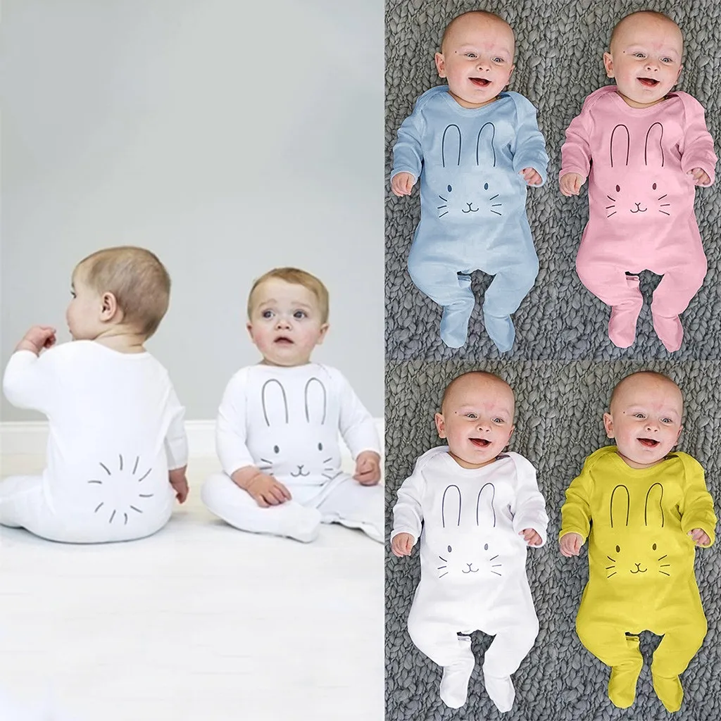 2020 Fashion Baby Clothes Cartoon Pullover Rompers New Born Full Sleeve Covered Button Boy Romper Dropshipping | Детская одежда и