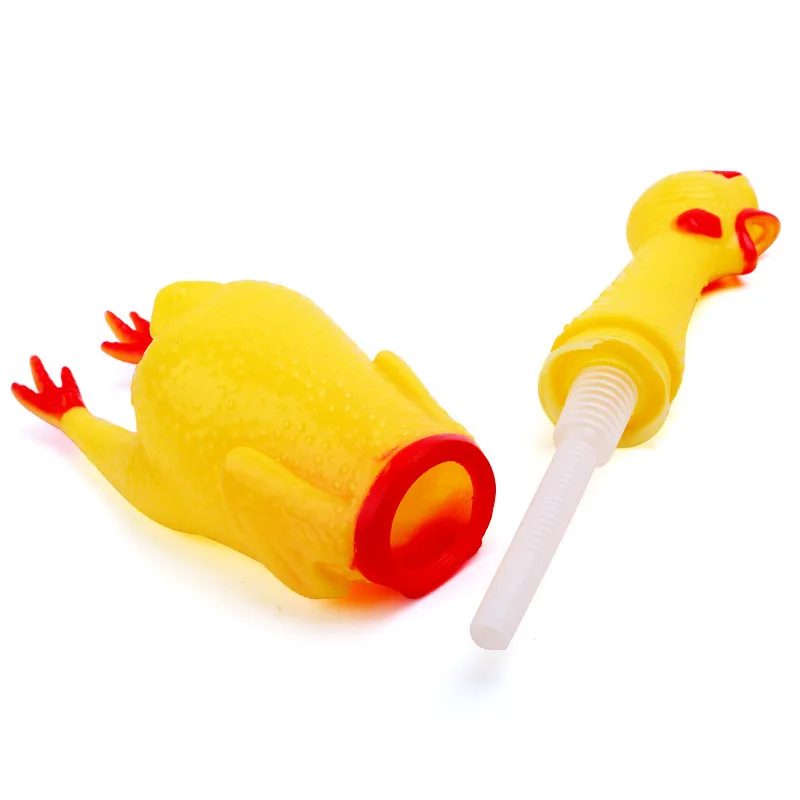 Лидер продаж кричащая курица искусственная кожа сжимаемая пищалка забавная