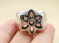 s925 sterling silver cherry blossom ring mature mens index finger single trendy personality ring