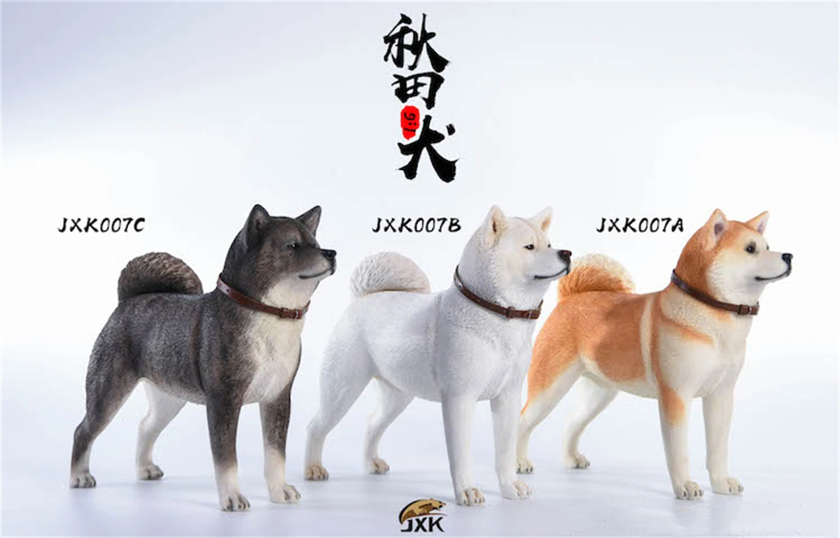 Фигурка японской собаки Akita JXK 1/6 модель животного коллекционное украшение
