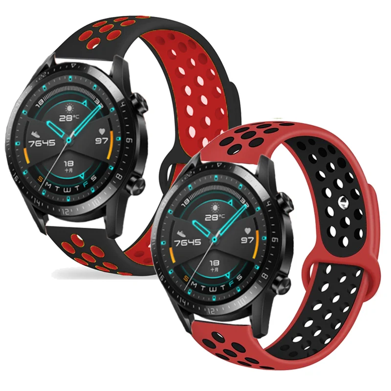 

20/22mm band for Samsung Galaxy watch 3 45/46mm/42mm gear s3 /Active 2 silicone bracelet correa huawei watch gt 2-2e-pro Straps
