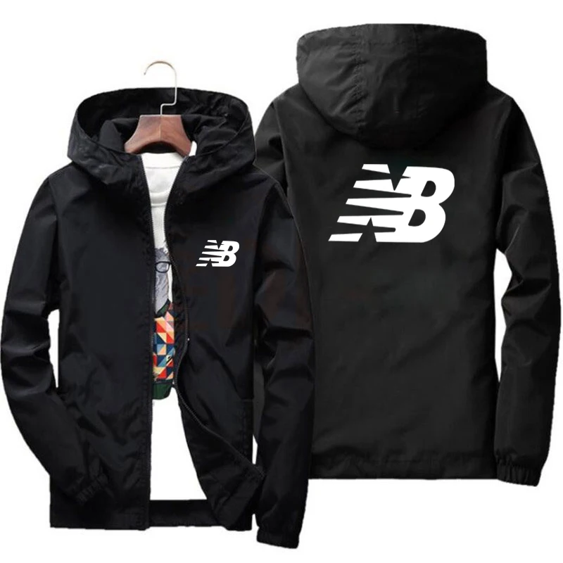 

2021 Autumn Brand Men's Jacket Street Windbreaker Hooded Zipper Thin Jackets Men Outdoor Casual Waterproof Jacket Large Size