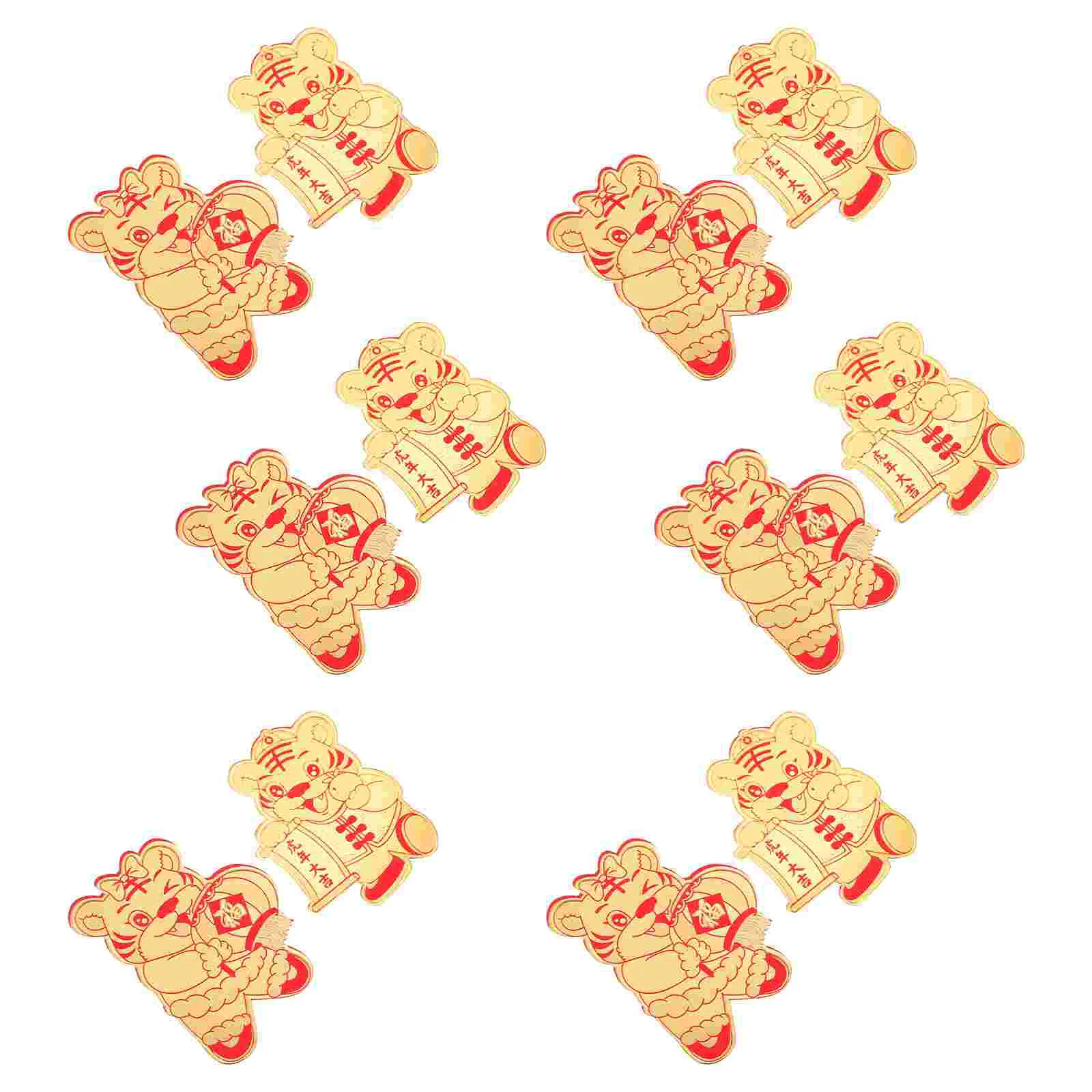 

12pcs Red Envelopes Cartoon Bronzing Red Pockets for Chinese Spring Festival