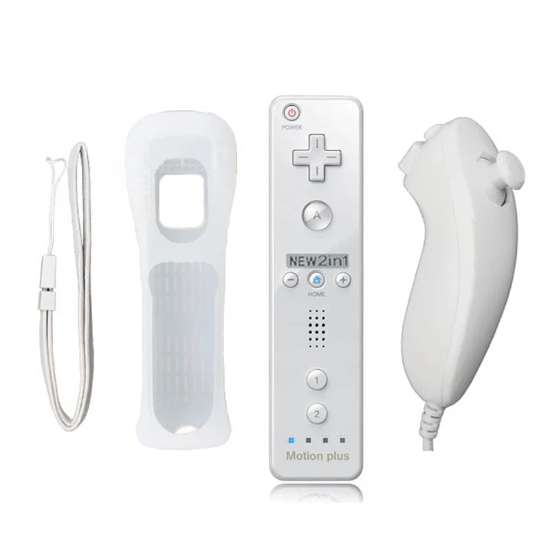 Встроенный беспроводной геймпад Motion Plus контроллер для Nintendo Wii Nunchuck пульт