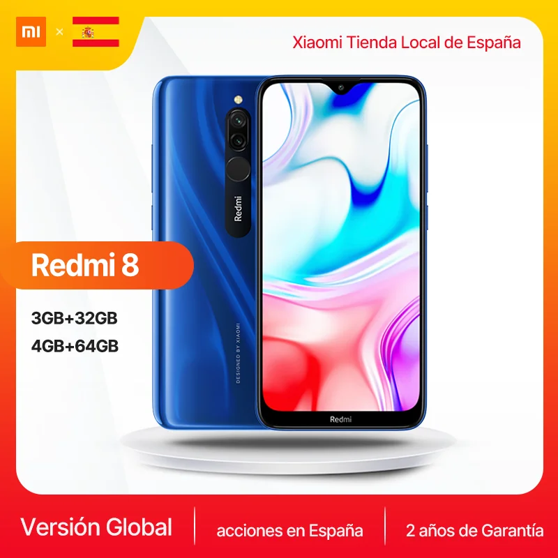 Смартфон Xiaomi Redmi 8 3 ГБ 32 ГБ/4 64 Snapdragon 439 10 Вт быстрая зарядка аккумулятор 5000 мАч