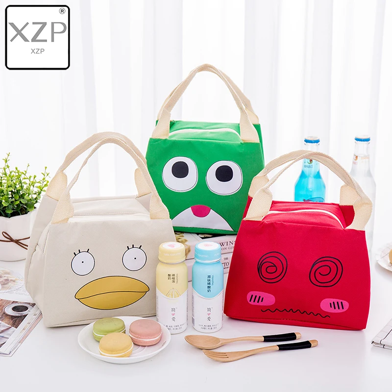 Переносная сумка для ланча XZP с милым забавным лицом водонепроницаемая детей и