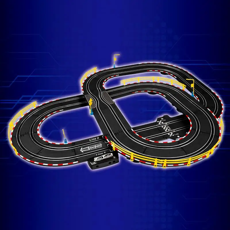 Детский Электрический гоночный трек Autorama железная дорога двойная цепь