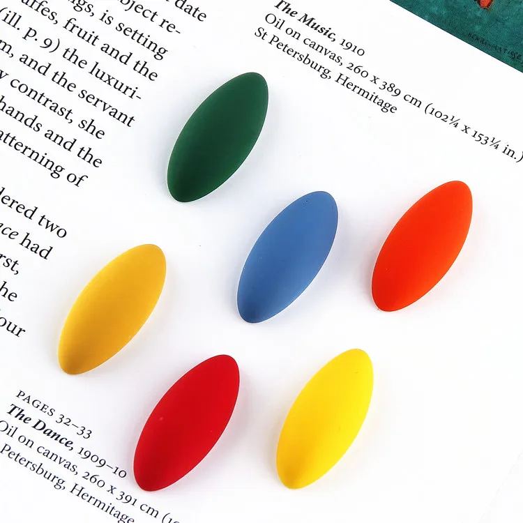 

Frosted rubber mango solid color oval patch earrings DIY handmade jewelry earrings accessories materials