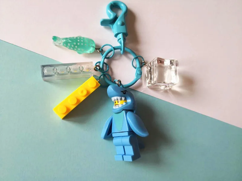 Fashion Crazy Rabbit Polar Warrior Batman Superman Figures Keychain Building Block leather Car KeyRing for women Bag Gifts | Украшения и