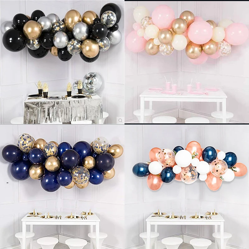 100 шт шаров гирлянды арочный комплект синего/розового/белого/латексные