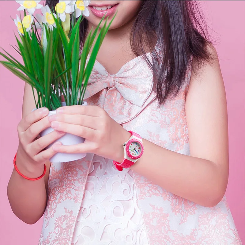 Кварцевые Детские Водонепроницаемые Часы для мальчиков многоцветные красные