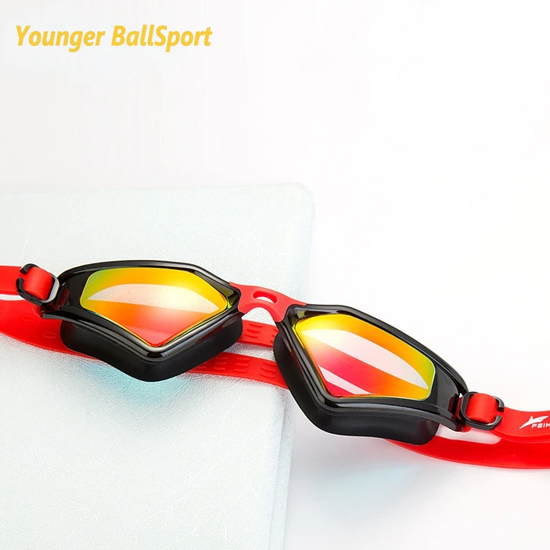 

Racing goggles Professional Adult Anti-fog UV protection Lens Men Women Swimming Goggles Waterproof Adjustable Silicone Diving