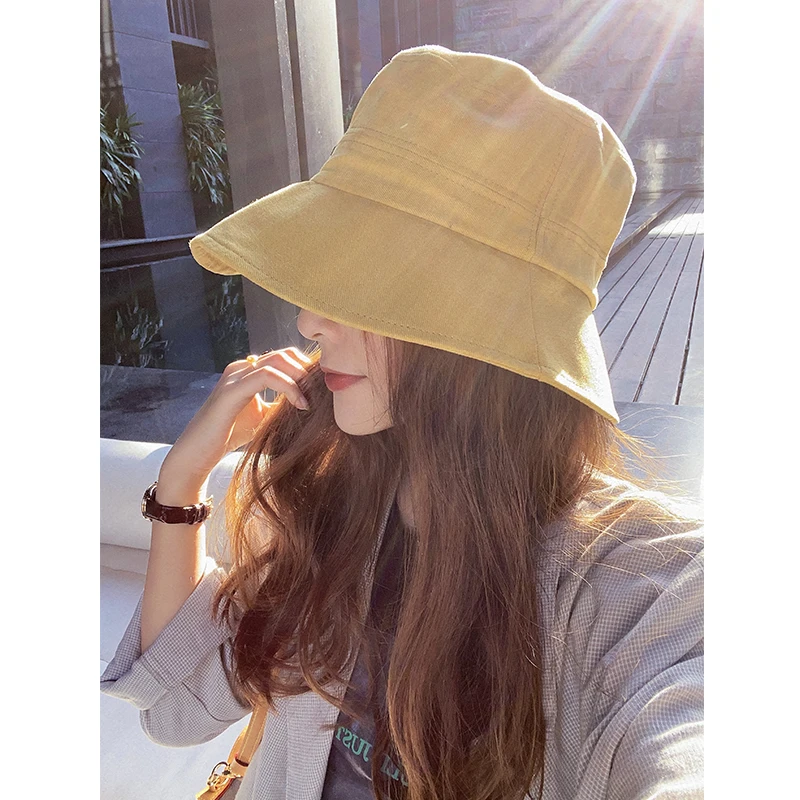 

New 2021 Fisherman Hat Korean Version of Female Fashion Show Face Small Hat Suitable for Round Face Japanese Casual Versatile