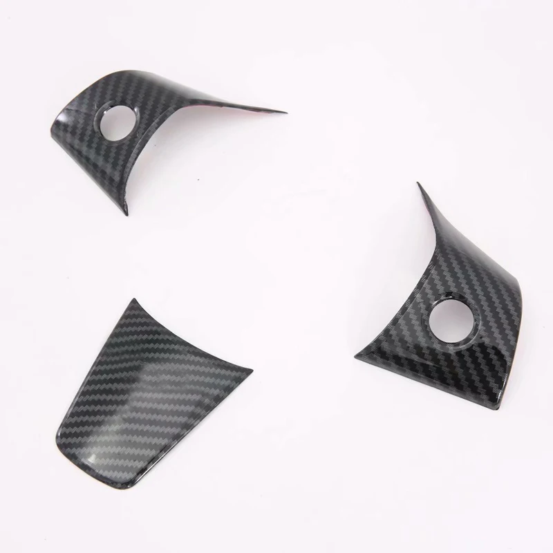 

Fit for Tesla Model 3 2018-2021 Car Accessories Interior Decoration ABS Steering Wheel Panel Cover Trim Molding Garnish 3pcs