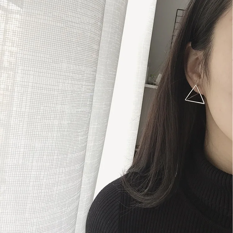 Brincos Perlas Pendientes Серьги Bijoux треугольные Клипсы Серьги для женщин Свадебные ювелирные изделия серьги геометрической формы