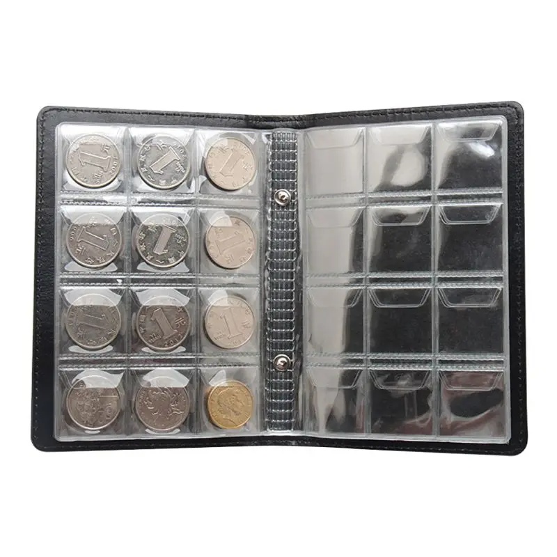 120 монет коллекция держателей для хранения Денег Пенни Карманы Мини Монета