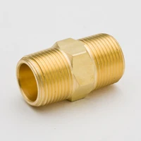 1pcs legines brass pipe fitting hex nipple joint 18 14 38 12 34 1 npt male thread plumb water gas connector accessory