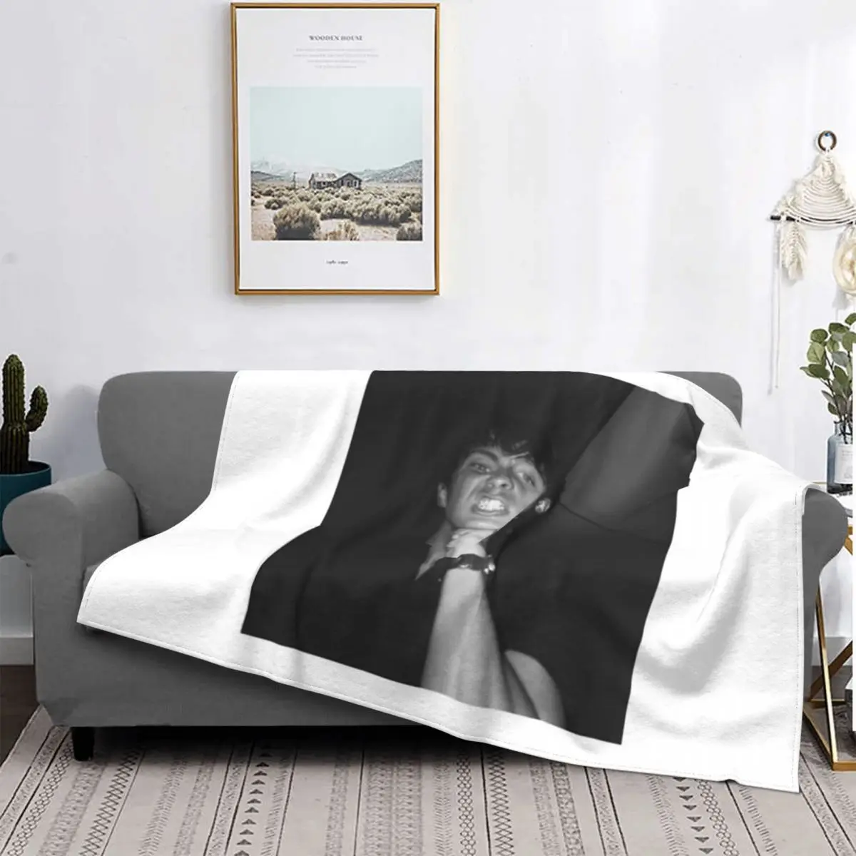 

Drawn Starkey-Manta Polaroid para cama, colcha a cuadros, 135