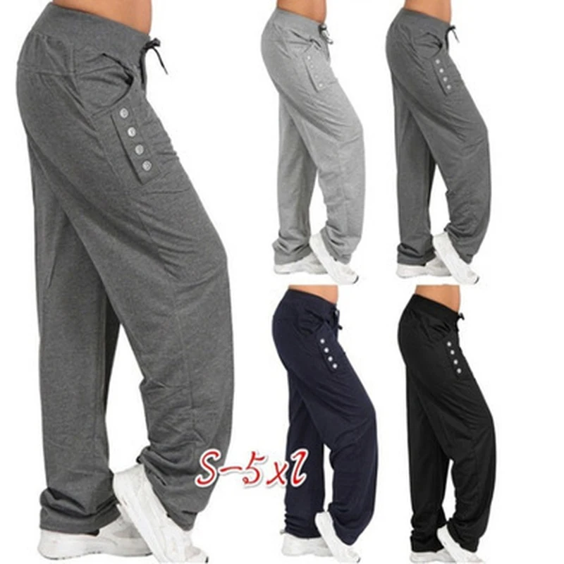 Женские повседневные свободные спортивные дамские шаровары тренировочные брюки