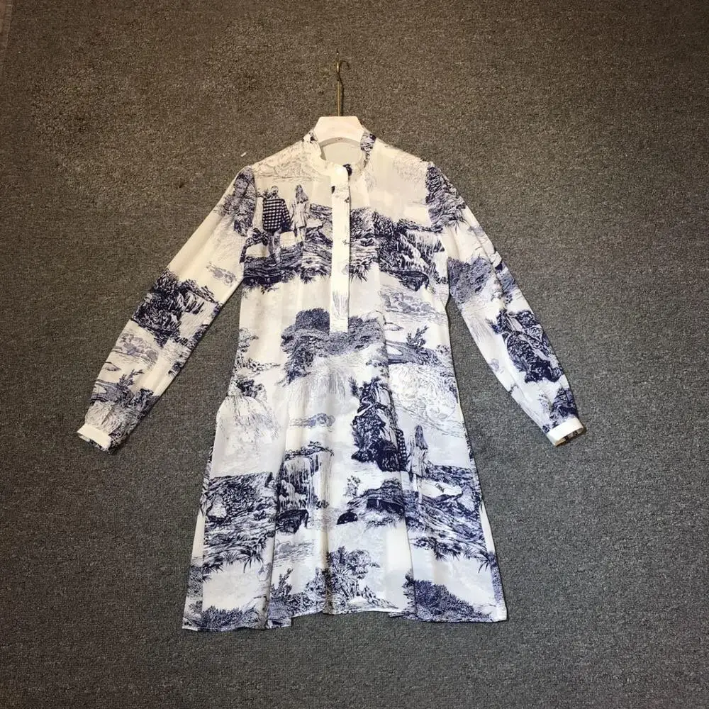 Женское шелковое платье 106248 белое повседневное осень 2020 | Женская одежда