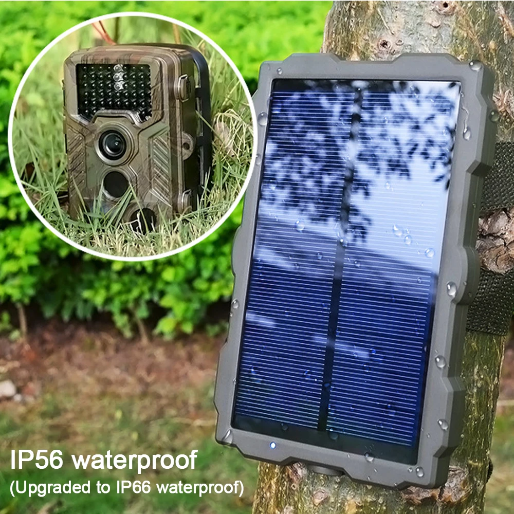 

Solar Power Panel Hunting Camera Charger External Battery Solar Charging for Wild Camera Outdoor Hiking Camping