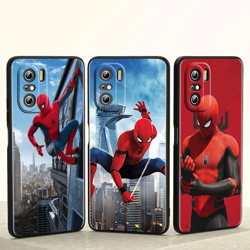 

Marvel Hero Spiderman Hot For Redmi K40 30S 30T 30i 20 S2 GO Pro Ultra Gaming Redmi 10T Silicone Soft Black Phone Case