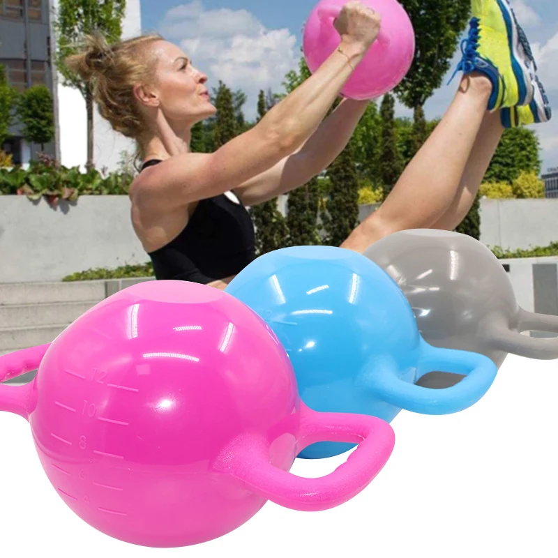 

Newly Water Filled Kettlebells Adjustable Weight Dumbbells Fitness Portable Double Ear Handle Yoga S66