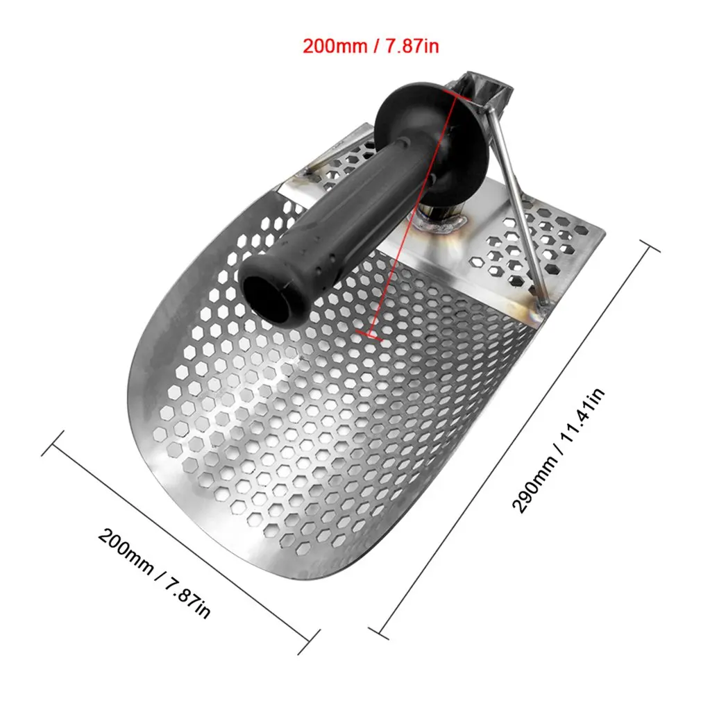 Beach Sand Scoop with Handle Metal Detecting Tool Stainless Steel Detector Water Fast Sifting | Безопасность и защита
