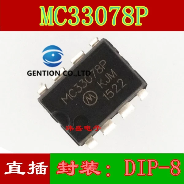 

10 шт., MC33078P MC33078PG MC33078, Двойной рабочий усилитель DIP-8, в оригинальном наличии на 100%, новый и оригинальный