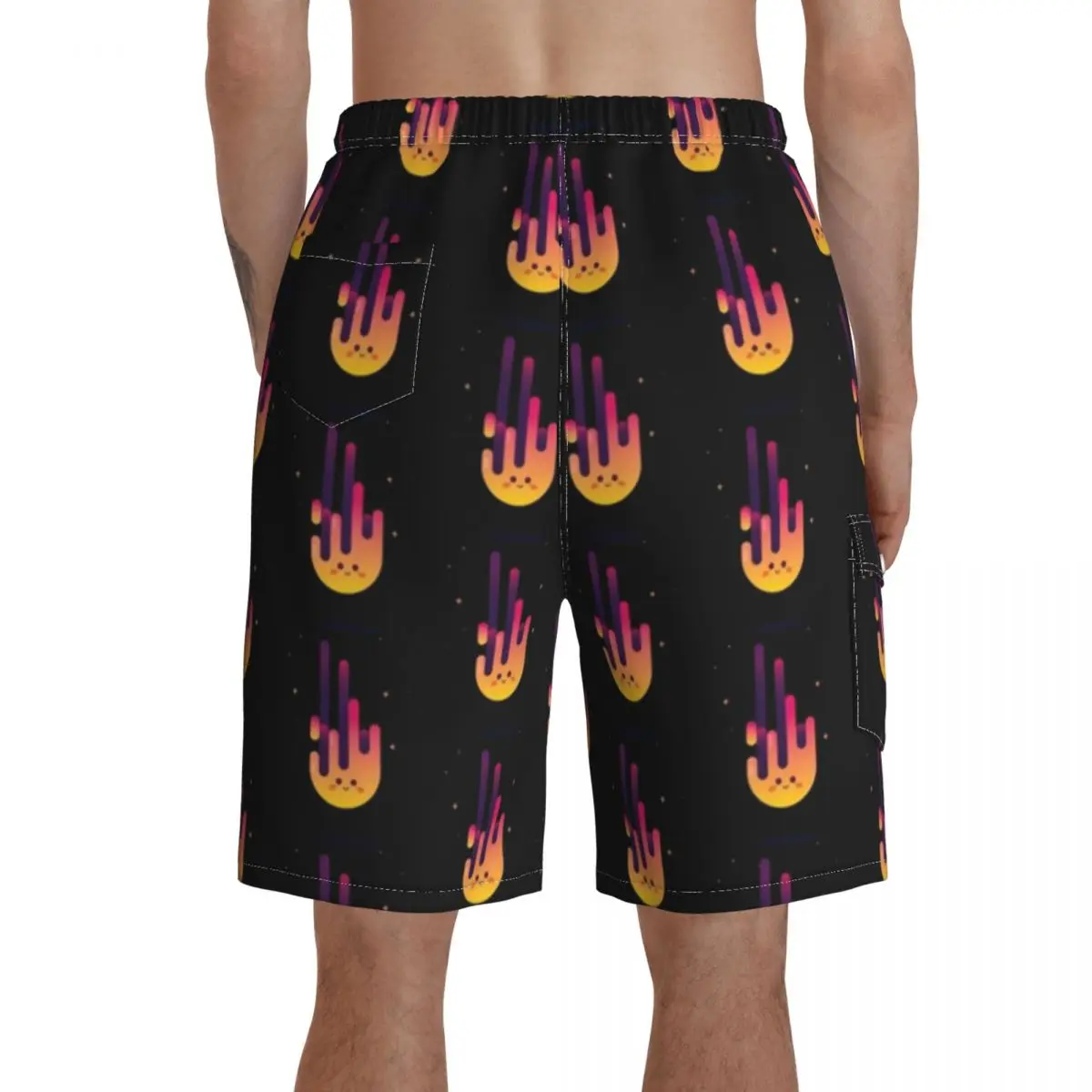 

Flame Board Shorts Swimming Trunks Polyester Men Bathing Funny Swim Trunks