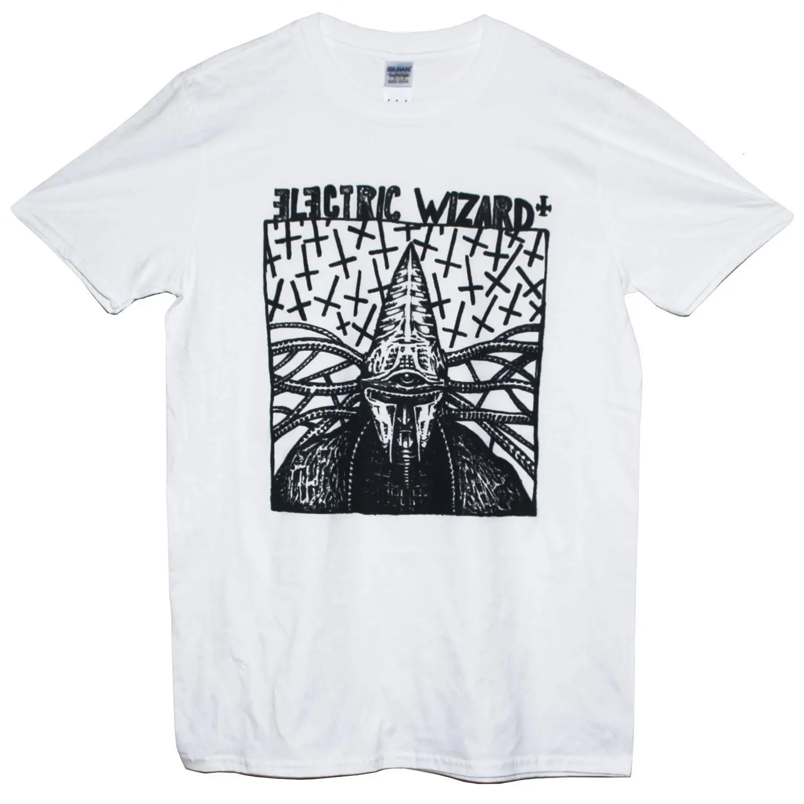 Электрический волшебник металлическая психоделическая музыкальная футболка из