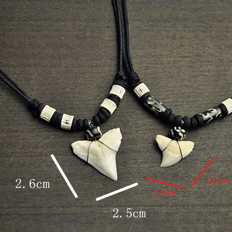 Ожерелье из натуральных Акулий зубов для мужчин и женщин ожерелье унисекс черной