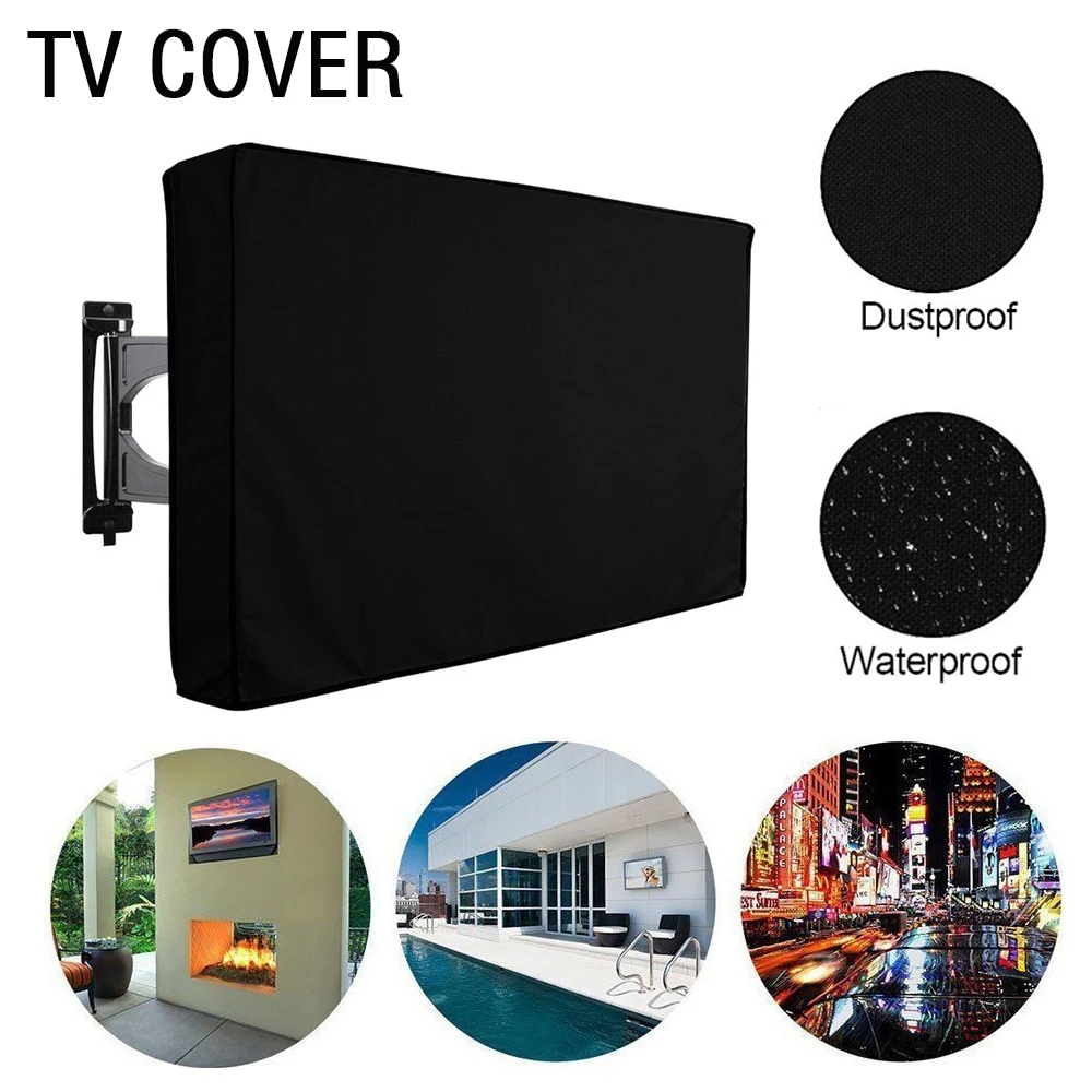 

Outdoor TV Cover 30-65" with Bottom Cover, Weatherproof and Dust-proof Material with Microfiber Cloth for Protect Your TV, LCD