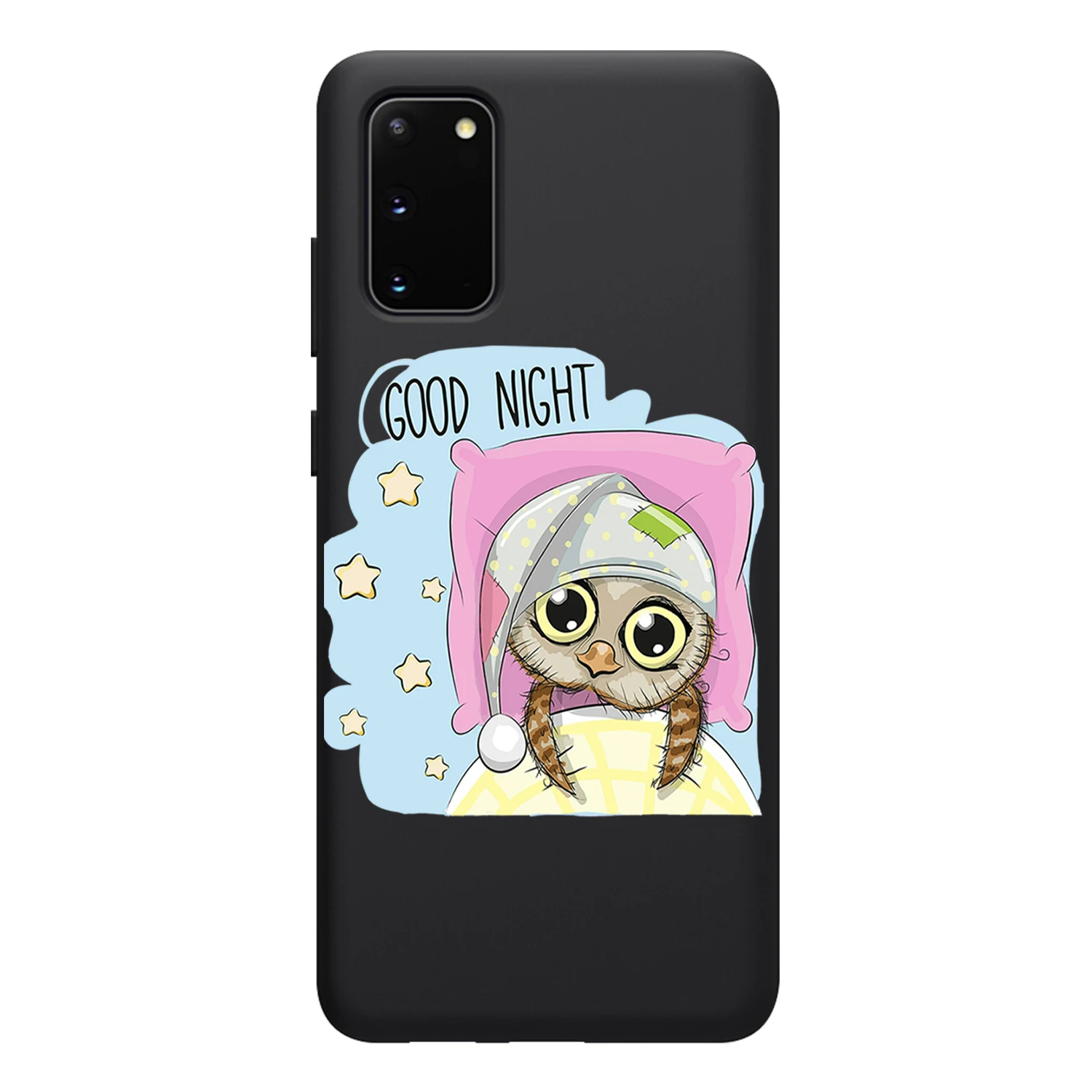 Чехол-накладка для Samsung A50 A51 A71 A40 A70 A20 A20E S10 S20 S9 S8 S7 Edge Ultra Puls Note 10 9 8 Plus мягкий с совой