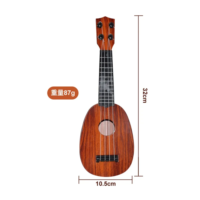 Детская мини-укулеле, имитация гитары, классические игрушки, милые шумы, гитара, Детские Игрушки для развития - Цвет: 32cm Mini Orange