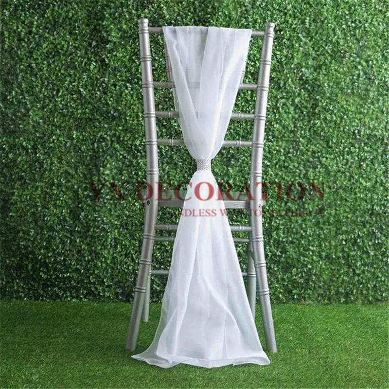 55x200 см шифоновый стул Chiavari створки капюшон с пряжкой для банкета свадебное