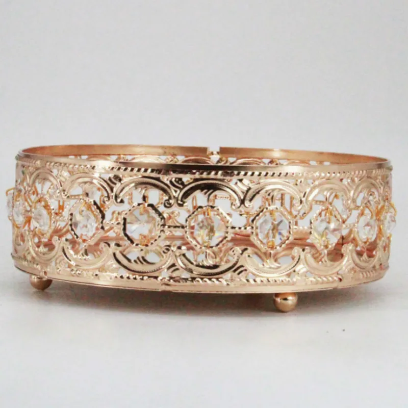 Полая Тарелка под золото Хрустальная подставка для торта инструменты