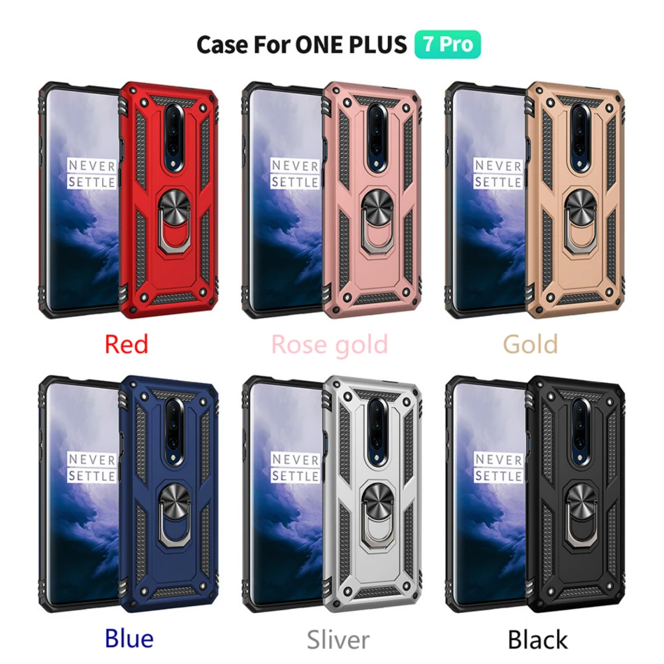 Роскошный бронированный Магнитный чехол-бампер для Oneplus 7 Pro противоударный чехол