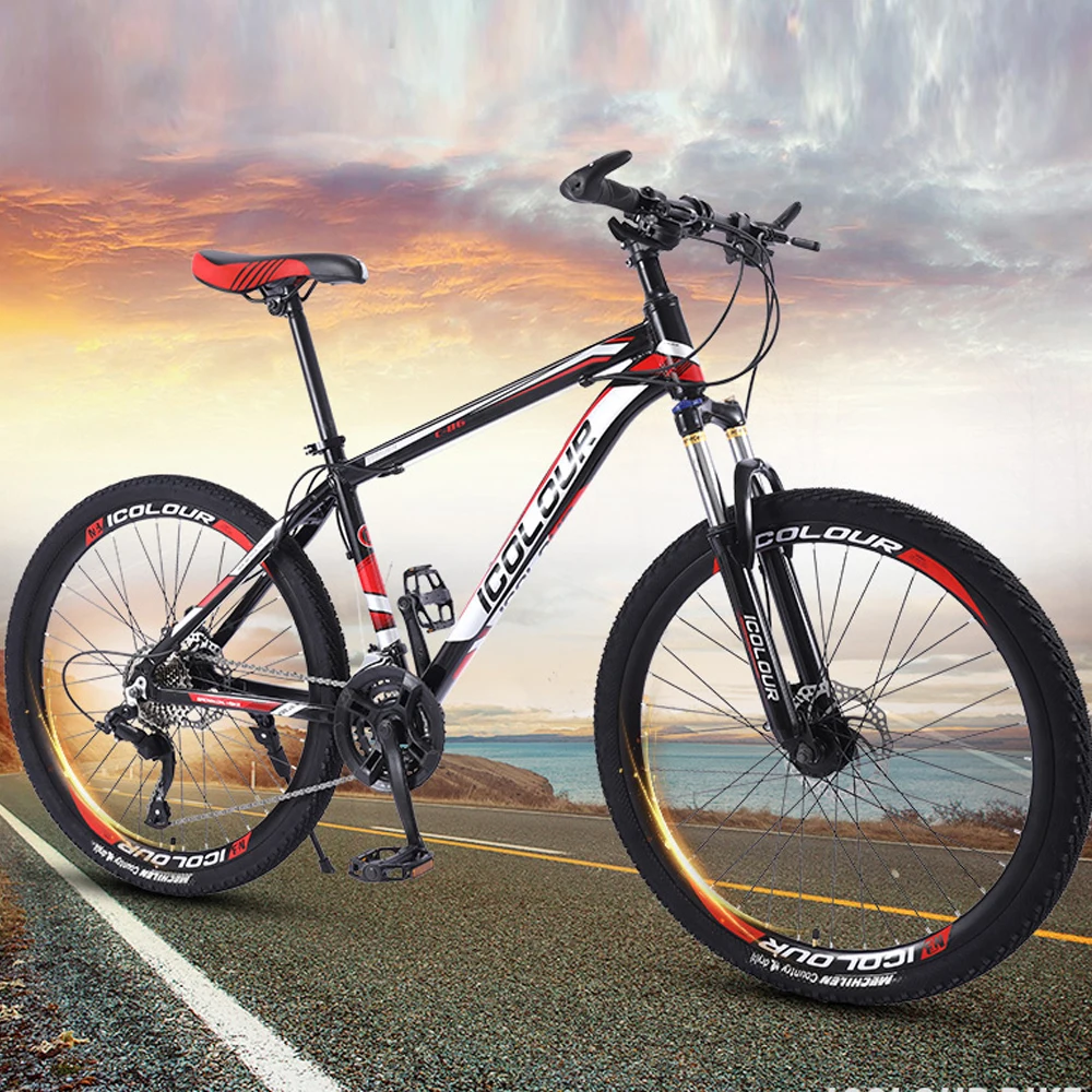 

Скоростной горный велосипед для мужчин, колеса 26 дюймов, 27 скоростей, двойной амортизатор, легкий алюминиевый сплав, для гонок, студентов