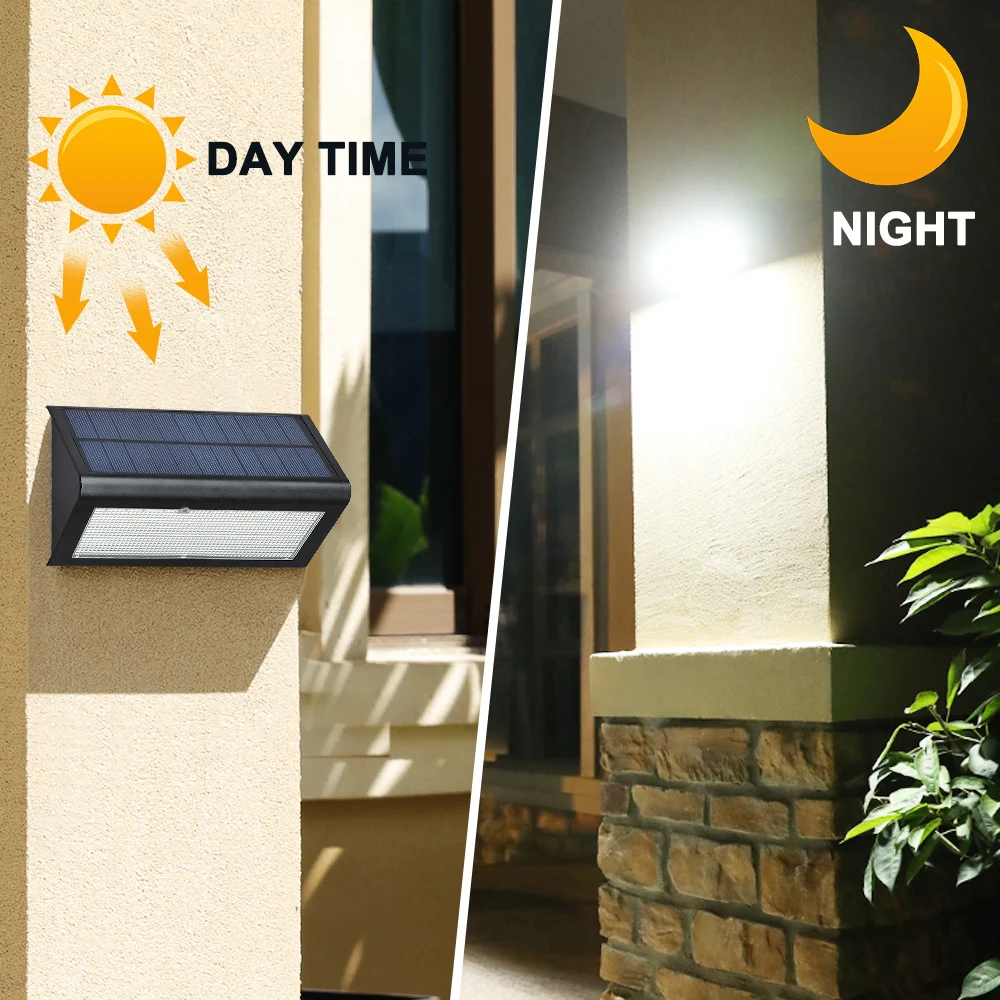 4 48 LED Solar Powered Light 1000LM Motion Sensor Wall Lamp Waterproof Outdoor Energy Saving Garden Street Lights | Лампы и освещение