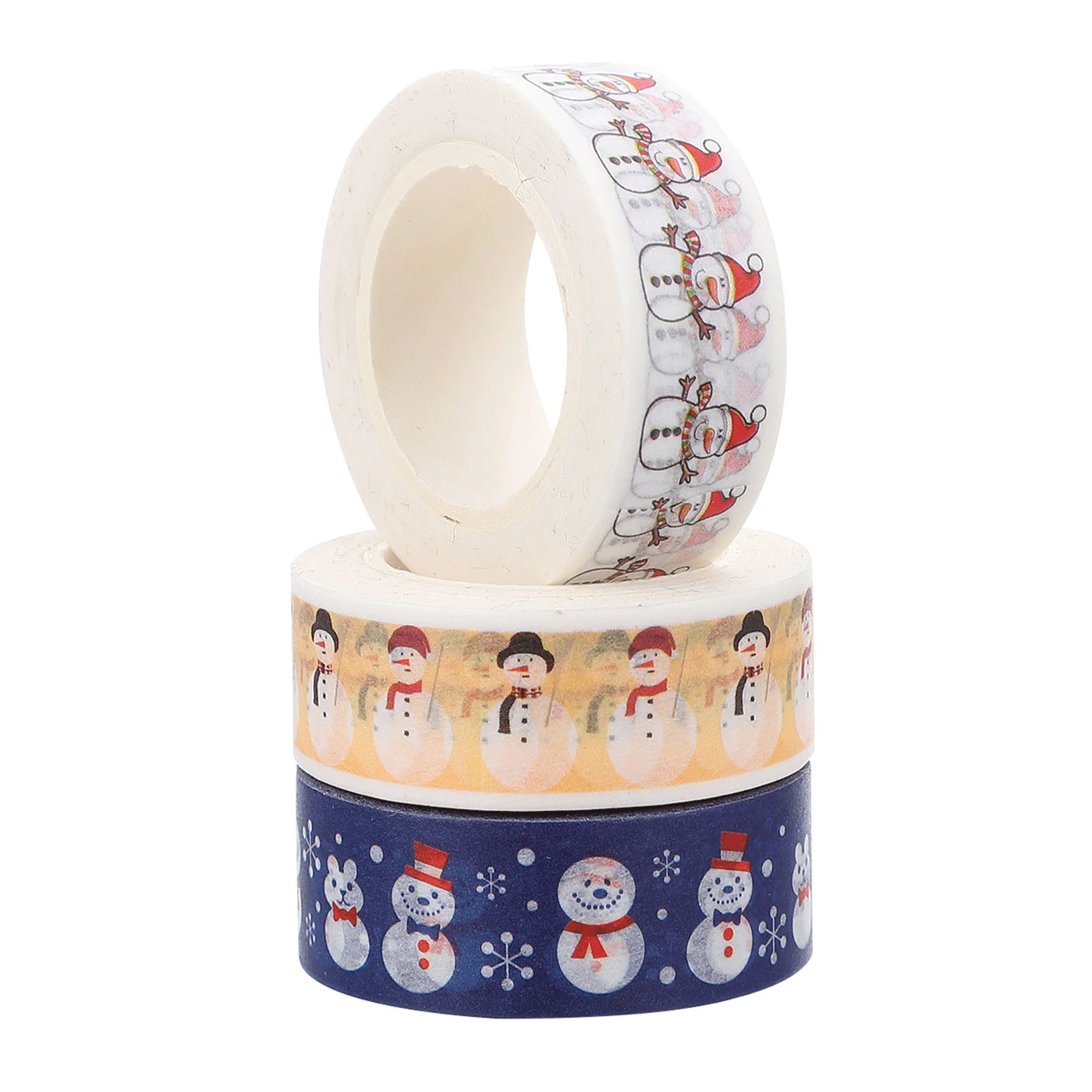 

3 Rolls Christmas Adhesive Tapes Decorative Xmas DIY Tapes Christmas Scrapbook Decor