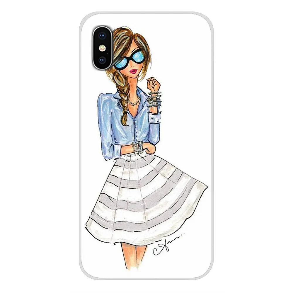 Чехол для сотового телефона модная девушка с винным бокалом Huawei G7 G8 P7 P8 P9 P10 P20 P30 Lite