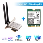 Настольный WiFi 6E Intel AX210 PCIe WiFi адаптер Bluetooth 5,2 2400 Мбитс 802.11ax AX210NGW MU-MIMO 2,4G5 ГГц WiFi 6 карт Windows 10
