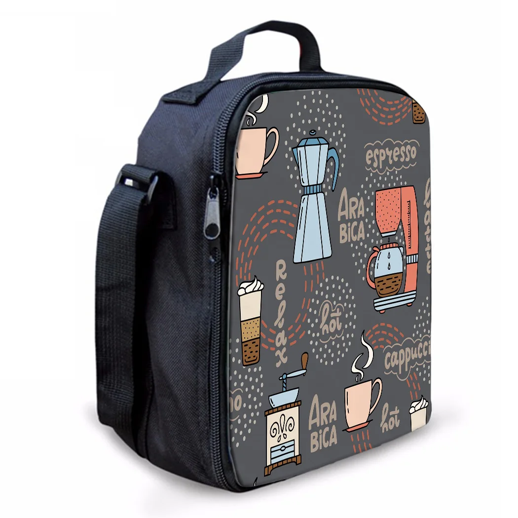 Портативная сумка для обеда женщин детей мужчин кофе чашка машина фасоли