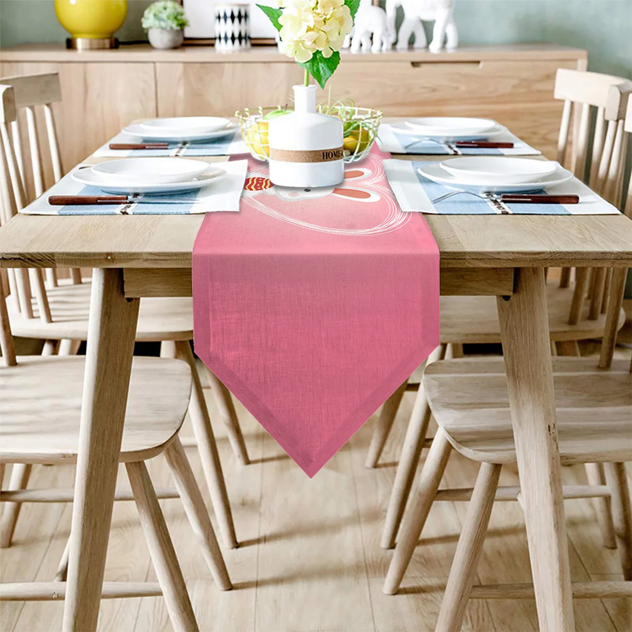 Пасхальный заботливый кролик пасхальное яйцо настольная дорожка Рождество