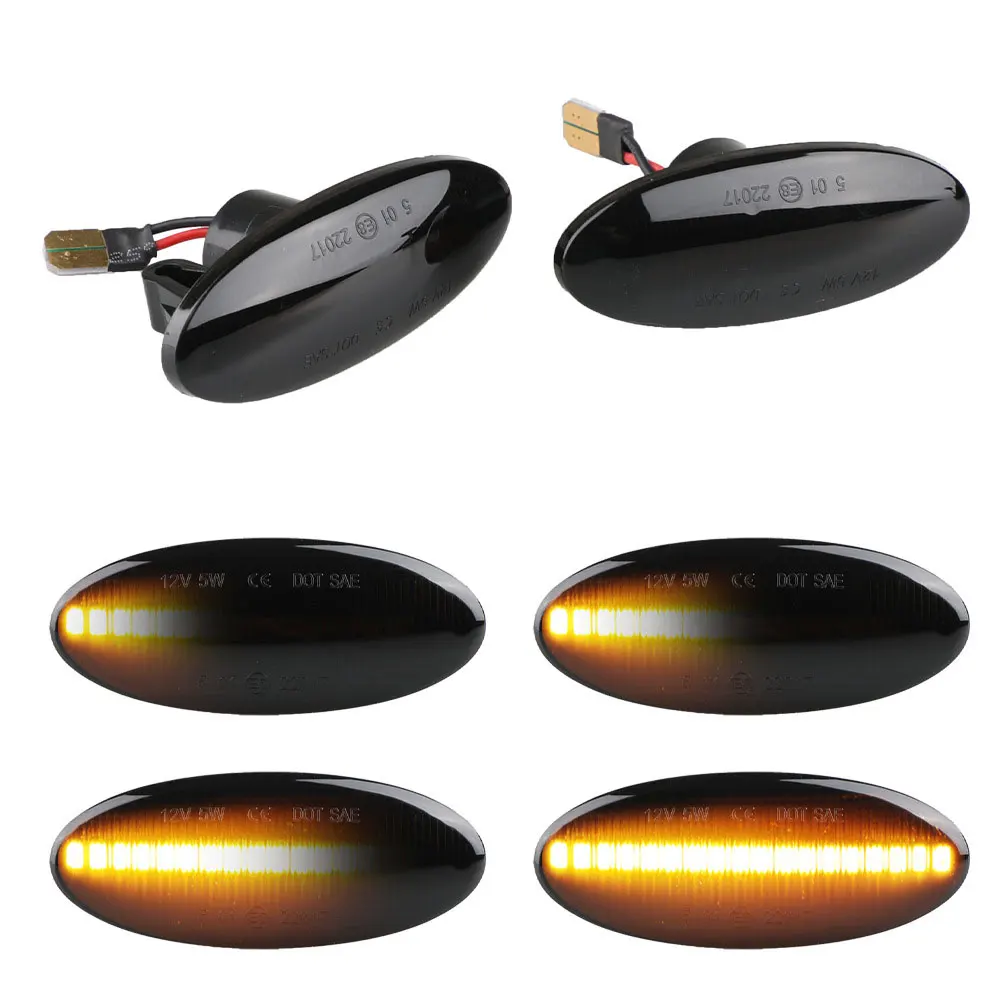 

2PCS LED Dynamic Side Marker Turn Signal Lamp For Nissan NV200 NV400 NP300 Leaf Juke Qashqai Micra Cube Note Dualis March XTrail